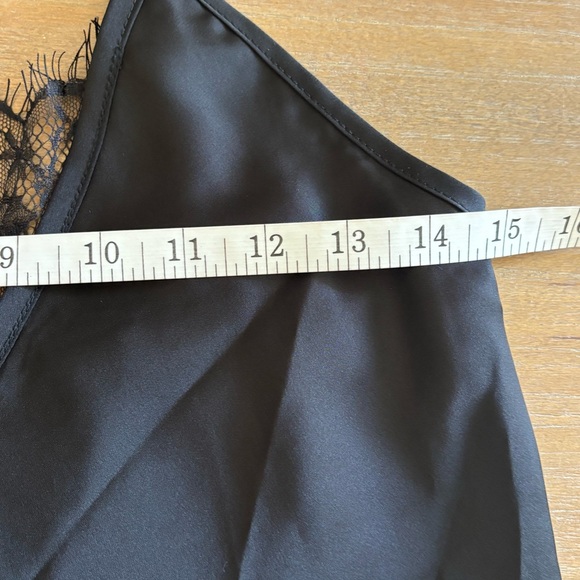 Black Satin Lace Inset Slip Nightie with Crisscross Back, NWT - Picture 12 of 12